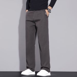 HULIXIONGDI | Quần Jeans Tencel Dáng Thẳng Phong Cách Thư thái Nam