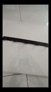 [ FERRUM ] Kapstok Gantungan Baju Cantelan Baju Hanger 2 Cabang 5 Kait Stainless Steel Hitam 023