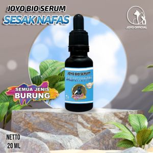 OBAT SESAK NAFAS BURUNG | VITAMIN BURUNG SESAK NAFAS | NAFAS BURUNG MEGAP - MEGAP | GANGGUAN SALURAN PERNAFASAN BURUNG | JOYO BIO SERUM SESAK NAFAS 10 ML