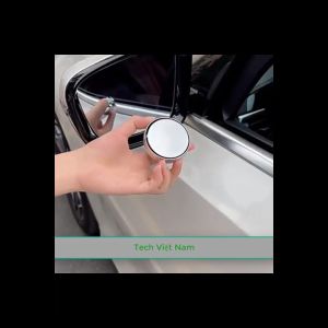 Cặp Gương Cầu Lồi Hút Chân Không Có Viền Gắn Kính Chiếu Hậu Ô Tô Gương Cầu Lồi Ô Tô Xóa Điểm Mù Xoay 360 Độ