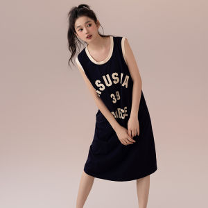 Summer Sleepwear Womens Modal Cotton Sleeveless Vest Dress Strap Nightgown Sporty Loose plus Size Suitable for Outdoor