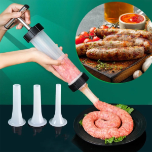 Manual Sausage Longganisa Stuffer Machine Hand Operated Sausage Maker Tool Stuffer with Funnel Made Salami Maker