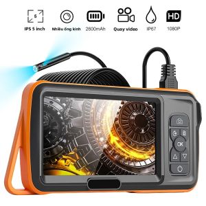 Màn Hình IPS 5 Inch Camera Nội Soi Ô Tô USB Kiểm Tra Chống Nước Borescope Với Ống Kính Lấy Nét Tự Động Đơn/kép/ba Cho Ô Tô