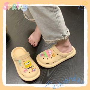 LHSunshine พร้อมส่งทุกบ้าน รองเท้าพื้นนิ่ม รองเท้าแฟชั่นผญ รองเท้าหัวโตคอลเลคชั่นล่าสุด 5 สี เลือกๆ หัวโตสุดคิ๊วท์ พื้นนิ่ม แถมตัวการ์ตูนปังๆ