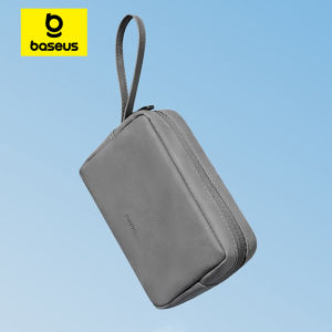 BASEUS | Baseus Organizer Bag Zipper Storage Case for iPhone 15 14 Pro Max Earphone Power Bank Cable Charger PC Digital Accessories Bag