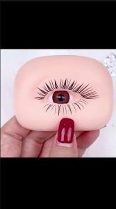1Pair Realistic Silicone Skin Model for Microblading Practice Eyebrow Makeup Eyelash Extension Practice Pad