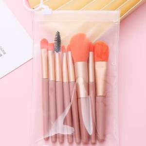 Kuas Make Up 8 IN 1 Free Pouch Make Up Brush 8Pcs Mini Travel Cosmetic Brush Make Up Tools Set