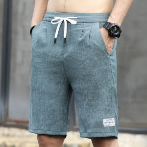 Summer Ice Silk Shorts Men s Sports Quick Drying Capris Loose Straight Casual Pants Beach Pants