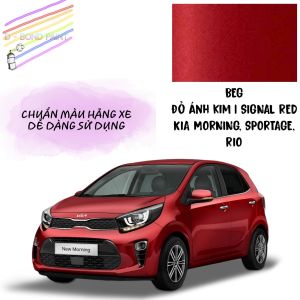 KIA MORNING MÀU ĐỎ ÁNH KIM(NỀN + PHỦ) - BÌNH XỊT SƠN XOÁ VẾT XƯỚC Ô TÔ 400ML(MÃ MÀU BEG)