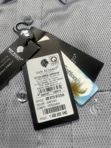 Áo SM ngắn tay lai ngang San sciaro sản phẩm cao cấp của viettien (4M0113)