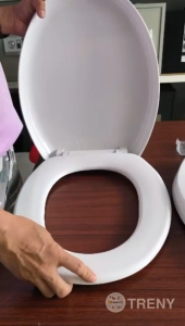 TRENY -Ready Stock-Toilet Seat Cover Soft Closing / Padded Toilet Seat Cover/ Penutup Mangkuk Tandas Thicken Replacement Toilet Seat Lid Cover Slow-