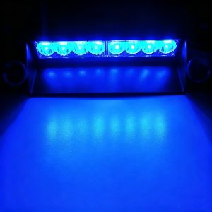 Red Blue 8 LED Strobe Light For Car 12V LED Emergency Signal Light Auto Truck Flashing Windshield Flash Lighting