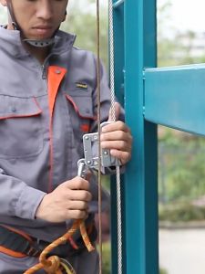 Xinda 8mm 10mm dây cáp chống rơi làm việc trên không dây cáp điện gió thiết bị bảo vệ dây Gripper