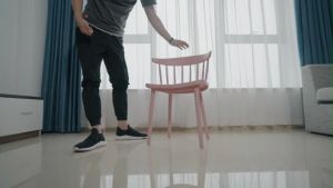 VARIOUS Nordic Style Modern Windsor Chair Simple Plastic Leisure Chair Home Desk Chair Lazy Backrest Dining Chair Backless Chairs Furniture