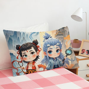 Zha Ba Single Person Double Sided Print Pillowcase Washable Zipper Design Ao Bing Cartoon Anime Home Bedroom Pillowcase