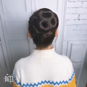 YOUJ Korean Natural Bun Flowers Gripper Hairpin Wig Ladies Bride Chignon Hairpiece Hair Accessories