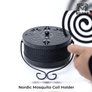 NORDIC Mosquito Coil Holder - Grey  |Nordic coil holder| Mosquito coil box |Mosquito coil case |Mosquito coil and holder| Portable Mosquito coil holder| Outdoor mosquito coil holder case | Hollow coil holder