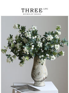 THREE LIFE | Artificial Table Decor Home Decorative Fake Flower