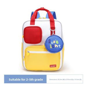 MONLEYTA | Authentic Sun Yat-Sen Backpack Primary School Students Grade Two To Six Boys And Girls Spine Protection Double Shoulder Backpack
