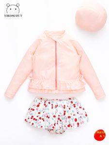 nikoscout | Princess-Style Swimsuit For Childrens Long-Sleeve Two-Piece