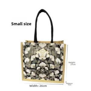 Large Capacity Canvas PU Leather Goddess Handbag Commuter Work Bag Tote Bag Fashionable Double Handle Zipper Closure Bag
