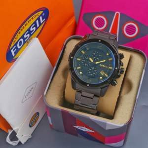 Jam Tangan Business Pria / Cowok FOSS CHRONO ON ( 4.6cm ) Free Box Kaleng + Kartu + Paperbag