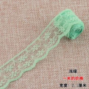 5meters/lot 21mm Woven Cotton Lace Ribbon Unilateral Handicrafts Embroidered Net Trim DIY Sewing Curtain Craft Decoration