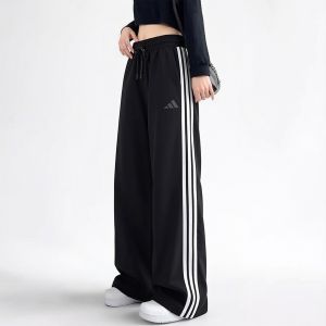 adidas | Loose Straight Leg Casual Sport Pants Black