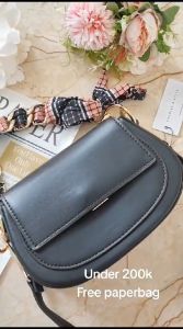 Shoulder Bag C*K SATIN SCARF LEATHER BAG