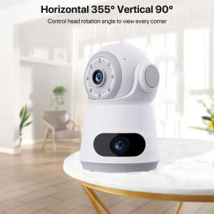 V380 4G SIM Camera Indoor PTZ 4K 8MP HD Dual Screen Human Tracking Smart Home Security CCTV Digital Baby Monitor