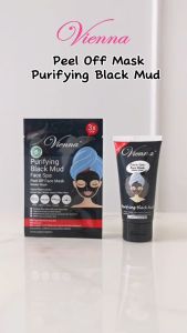 VIENNA FACE BLACK MASK PEEL OFF PURIFYING MUD 50ML - MASKER PELEPASAN HITAM VIENNA