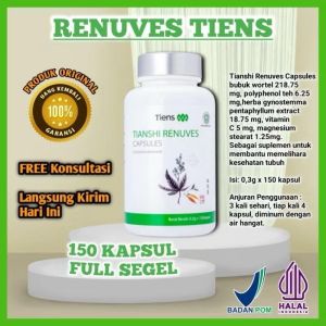 Renuves Capsule 150 kapsul | TRC | Nutrisi Mata | Herbal Asma | Migrain | Antioksidan Tiens
