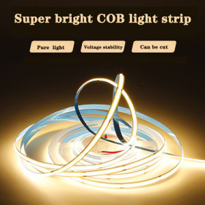 5mters DC 12V 24V COB LED Strip 320 384 480s/m High Density Flexible COB LED Tape Light Bar 3MM 5MM 8MM PCB Linear Light