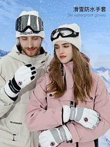 Winter Ski Gloves Waterproof Touch Screen Winter Snow Glove Windproof Glove Sarung Tangan Sejuk Winter 冬天手套 滑雪手套 Thermal Warm Gloves Winter Outdoor Gloves