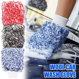 Scratch-Free Car Wash Mitt Plush Microfiber Cleaning Glove Thick Absorbent Washing Tool Auto Detailing Supply for Car Truck RV
