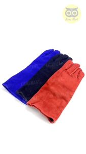 Kicau Mart Sarung Tangan Latih Burung Hantu Burung Elang Warna Hitam Bahan Suade Sepasang Kanan Kiri Safety Glove Fullset Latih Burung Hantu Elang Falconry Parrot Kakatua Macau Parot Gloves Alap Kabit Castrel Reptil Musang Sugar Glider UKM-BSK-000-SRP