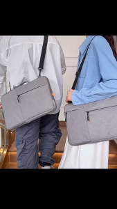 Tas Laptop Double Layer Tas Portable Jinjing dan Selempang 13 - 14 Inch Alfa