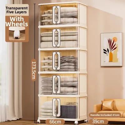 Foldable Sliding Door Storage Cabinet 66cm