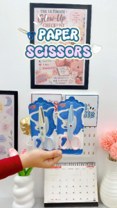 FCI Paper Scissors With Two Types Line Cut Design For Straight and Patterned Cutting  Friendly Grip Tool for Kids and Student Use (Sold per piece)