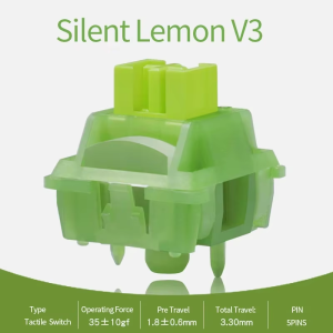 Outemu Silent Peach V3 Switch Silent Lemon V3 Switch Mechanical Keyboard Linear Tactile 5Pin Custom Axis Hot-swap DIY Pre Lubed