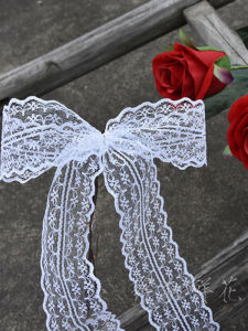 Nút Thắt Bướm Viền Ren Ngọt Ngào Chất Lượng Cao 5 Mét Băng Ruy Băng Lụa Thủ Công Phụ Kiện Hoa Tươi Quà Tặng Bao Bì Trang Trí