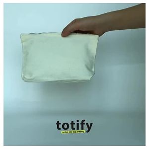 Canvas makeup bag Biege color \ zipper pouch bag custom bag printing canvas bag custom tote bag