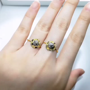 Yon Hing Cincin Topi Full Gold/2 Tone Pelbagai Bajet Emas 916 Saiz 12.5 14 17