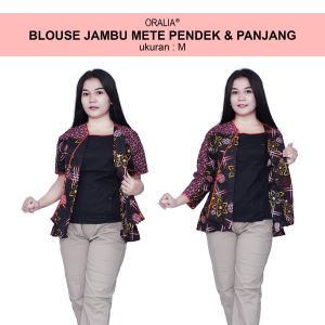 Blouse Big Size LD 140 Wanita Atasan Batik Jumbo S-M-L-XL-2L-3L-4L-5L-6L-7L Model Blus Jumbo Kerja Batik / Atasan Big Size Kerja Wanita / Pakaian Batik Kekinian Kerja Wanita Bahan Katun Formal Kantor Wanita Trendy Terbaru