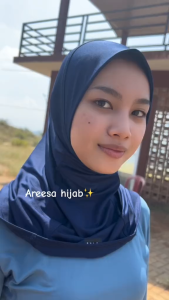 HIA Everywear Areesa Sport Hijab Instant Hijab Olahraga Wanita Slim Spandex Premium Warna Navy