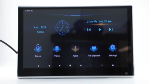 HRX1168A ผู้เล่นแอนดรอย์ที่นั่งเบาะหลังรถยนต์จอภาพบนพนักศรีษะ11 2 + 32G 11.6นิ้วหน้าจอสัมผัส4K ระบบความบันเทิงด้านหลังสำหรับรถยนต์อินพุต HDMI