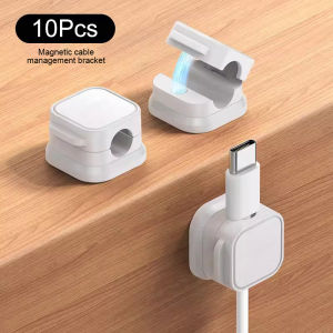 SEAMETAL | SEAMETAL Đa Năng 10 Chiếc Giá Đỡ Cáp Từ Tính Tự Dính Kéo Mượt Mà Kẹp Dây Cho Ô Tô/Nhà/Văn Phòng Màu Đen/Trắng Chất Liệu ABS