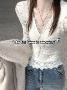 V-neck Fleece Thickened Underwear