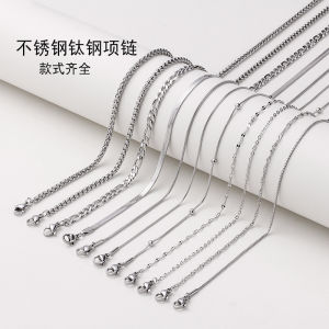 Stainless Steel Non-fading Necklace Round Snake Simple Chain Cross Design Niche Luxury Style