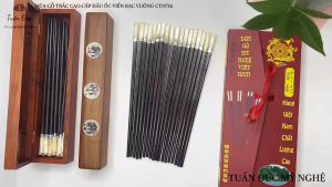 Đũa trắc đầu vuông viền Bạc Super Vip- Mã CTH716- TUẤN ĐỨC MỸ NGHỆ